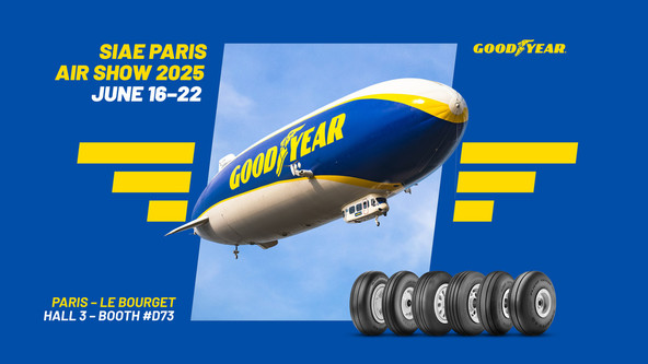 Goodyear Aviation : NA LETALSKEM SEJMU V PARIZU BO V OSPREDJU TEHNOLOGIJA PNEVMATIK ZA SODOBNO LETALSTVO